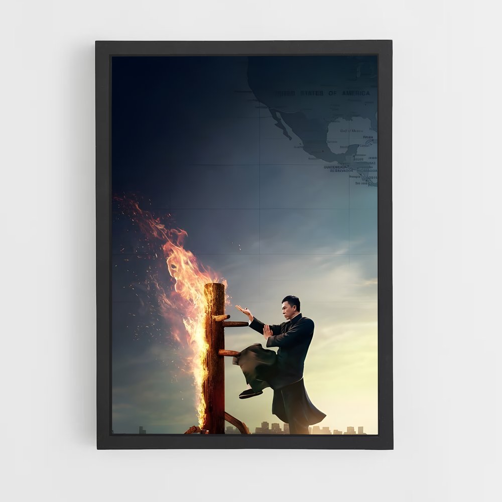 Poster Maître de Combat – affiche Kung Fu (vue 2)